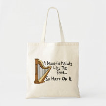 Harp On It Canvas Bags