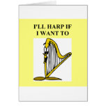 HARP player joke Greeting Card