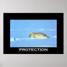 HARP SEAL PROTECTION Motivational Art Poster