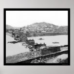 Harpers Ferry, WV Railroad Bridge Ruins 1862 Print
