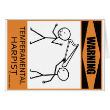 Harpiste capricieux d'avertissement cartes
