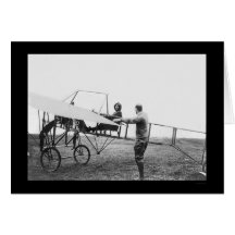 Harriet Quimby in Her Airplane 1911 Greeting Cards