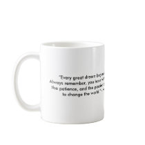 Harriet Tubman mug with "Dream" quote