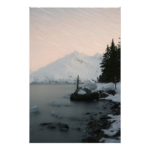 Harriman Fjord at Night Photo Print