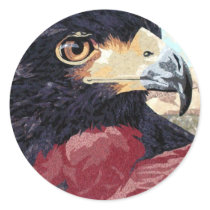 Harris Hawk textile Round Stickers