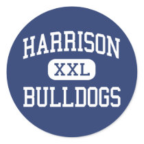 Harrison - Bulldogs - High - Kennesaw Georgia Round Stickers