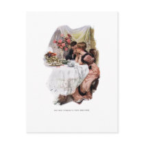 Harrison Fisher Girl - First Evening In Their Home Postcards