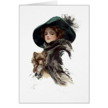Harrison Fisher Girl in a Teal Hat Cards