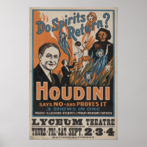 Harry HOUDINI  Mentalist VAUDEVILLE Poster
