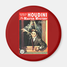 Harry Houdini Pulp Fiction Style Illustration Fridge Magnet