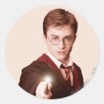 Harry Potter Points Wand Round Stickers