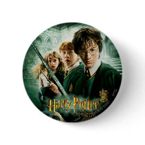 Harry Potter Ron Hermione Dobby Group Shot Button