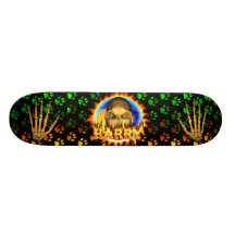 harryHarry skull real fire and flames skateboard d