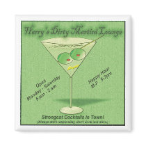 Harry's Dirty Martini Lounge Magnet