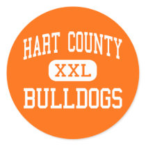 Hart County - Bulldogs - High - Hartwell Georgia Round Stickers