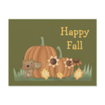 Harvest Fall Autumn Pumpkin Leaves Squirrel
