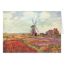 Harvest Fields - Monet Card
