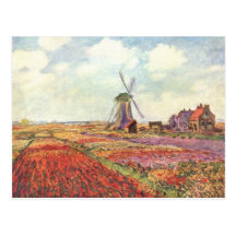 Harvest Fields - Monet Post Card