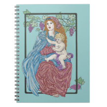 Harvest Madonna Spiral Notebooks