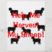 Harvest my sheep custom flyer