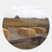 Harvest Season at Doce Robles, Paso Robles Round Sticker