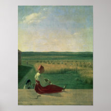 Harvesting in Summer, 1820s Poster