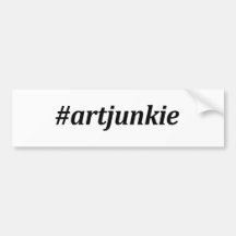 Hashtag - Art Junkie Bumper Stickers
