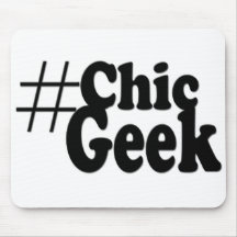Hashtag Chic Geek Art Gifts Mouse Pad