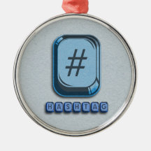 Hashtag Christmas Ornaments