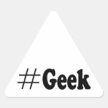 Hashtag Geek Art Gifts Triangle Stickers