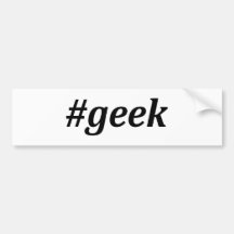 Hashtag - Geek Bumper Sticker
