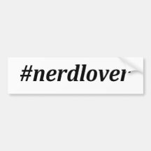 Hashtag - Nerd Lover Bumper Sticker