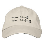 Hat, embroidered, Maxwell's equations Embroidered Hats