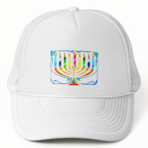 Hat: Hanukkah Menorah - Chanukah Menorah