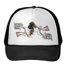 hat in smoke