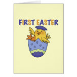 Hatching Chick First Easter T-shirts and Gifts Card