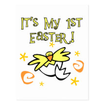 Hatching Chick First Easter Tshirts and Gifts Post Card