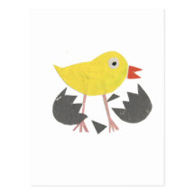 hatching chick postcards