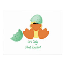 Hatching Duck First Easter Tshirts and Gifts Postcard