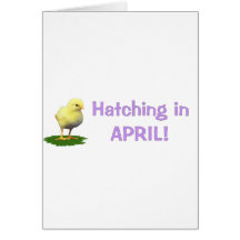 Hatching in April! Maternity/Pregnant Due In April Cards