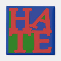 HATE Anti Valentine Design Magnet