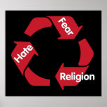 Hate Fear Religion posters