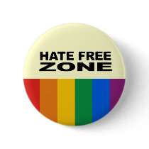Hate Free Zone 2 Pinback Buttons