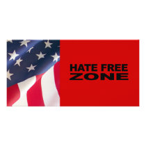 Hate Free Zone 2 Photo Greeting Card
