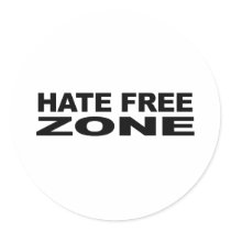 Hate Free Zone 2 Sticker
