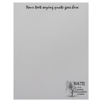 Hate is an STD Custom Letterhead