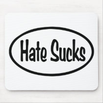 Hate Sucks Oval Mousepads