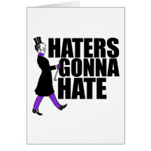 Haters Gonna Hate my purple pants Greeting Cards