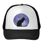 Hathat de lune bleue de chat noir casquette de camionneur