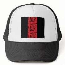 Hats - elegant red and black roses